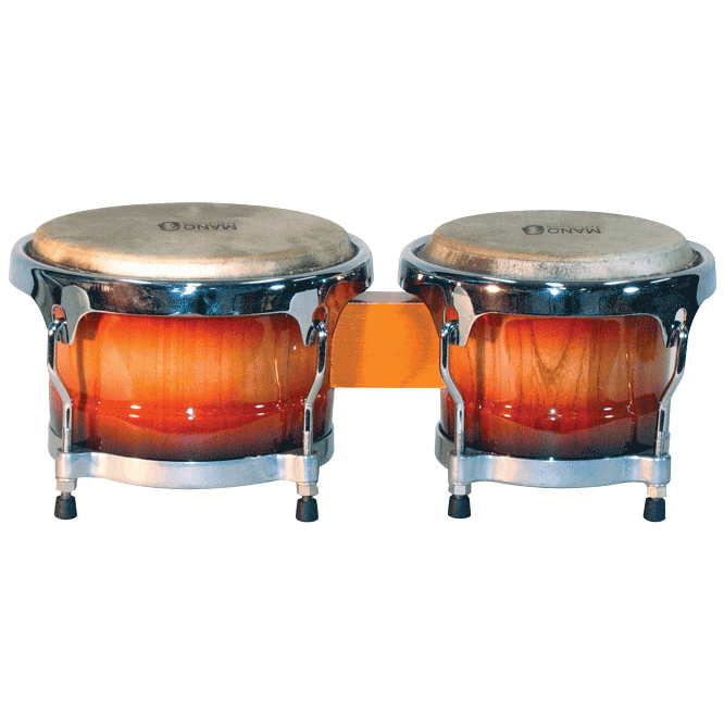 Bongos 7 8 12 Inch Bongos Sunburst Finish Mano Buzz - Mano Percussion 07/08 1/2 Inch Bongos Sunburst Finish (666x666), Png Download