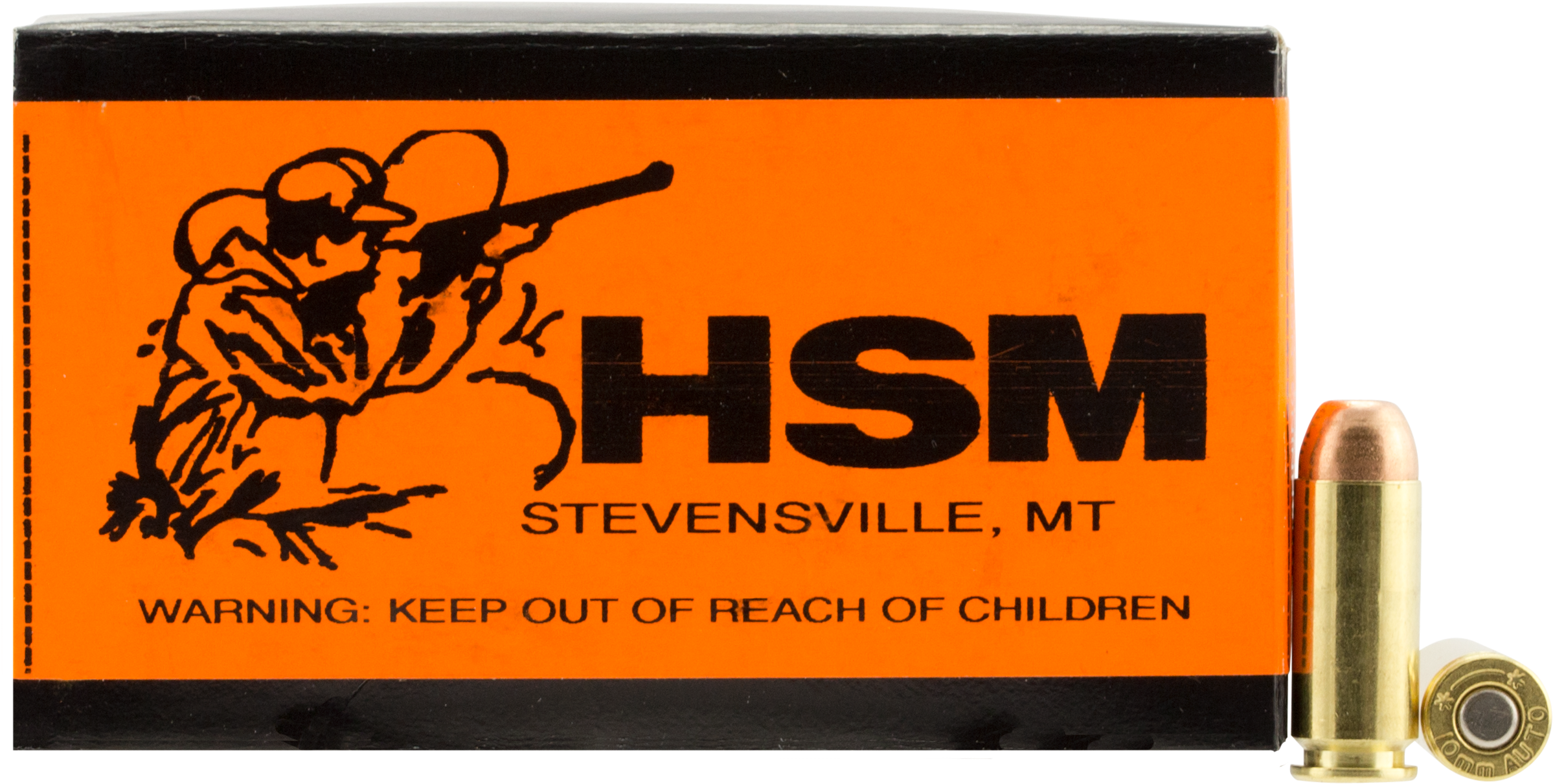 Hsm 10mm8n Training 10mm Automatic 200 Gr Fmj 50 Bx/ - Hsm Ammo (2435x1259), Png Download