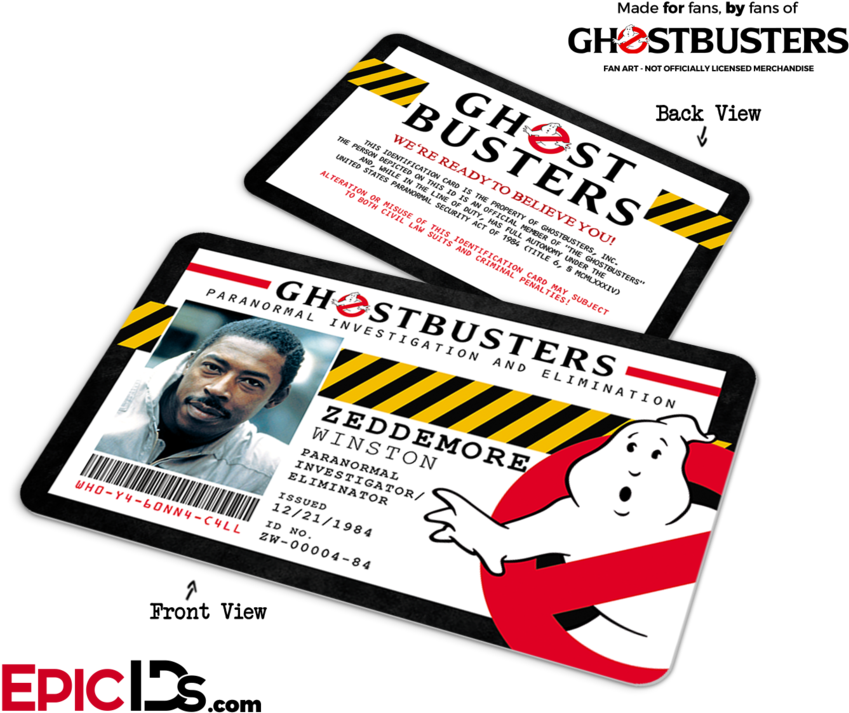 Ghostbusters Paranormal Investigation Cosplay Name - Breakfast Club Inspired Brian Johnson Student Id (900x750), Png Download
