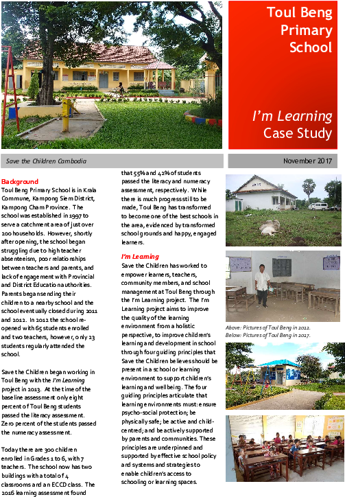 Toul Beng Primary School - Plaza De San Marcos (612x792), Png Download