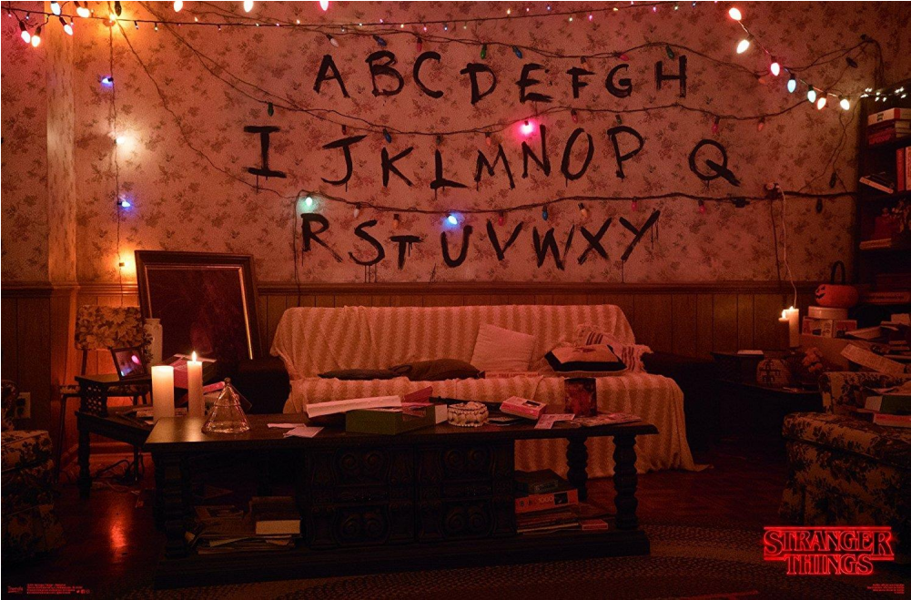 Auction - Stranger Things Alphabet Wall (1000x1000), Png Download