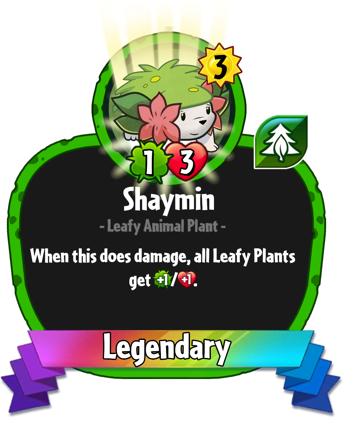 Shaymin In Pvz Heroes - Pvz Heroes Legendary Plants (1294x1470), Png Download