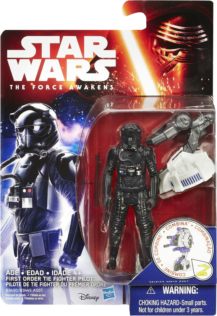 Star - Tie Fighter Pilot First Order Figure (743x1078), Png Download