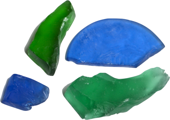 A Beachcomber's Favorite - Sea Glass Broken Bottles (663x470), Png Download