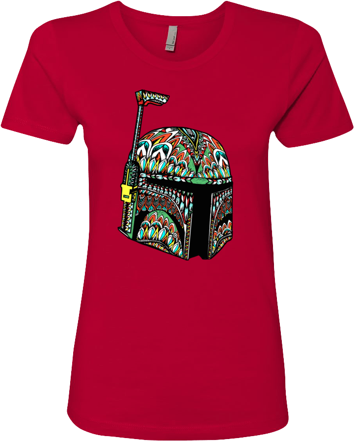 Ornate Boba Fett Helmet - Active Shirt (1200x1200), Png Download