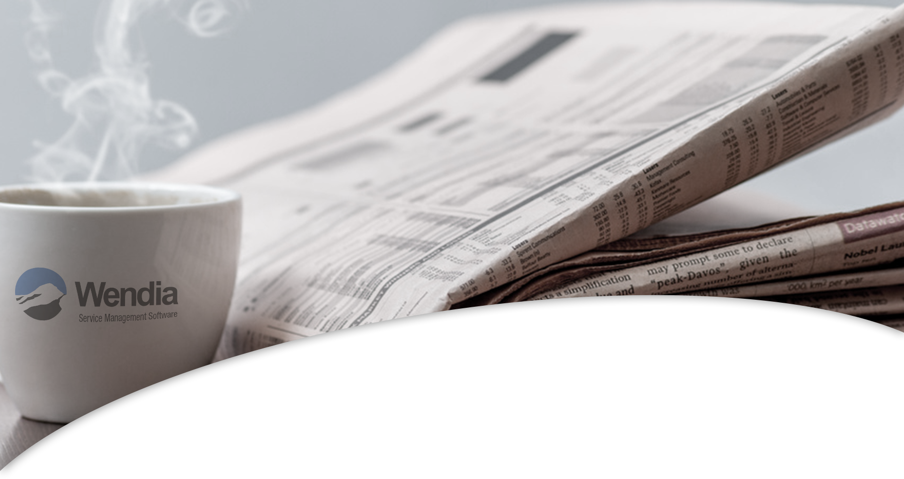 Service Management - Newspapers And Coffee (1800x954), Png Download