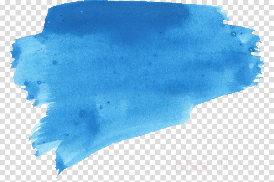 Blue Watercolor Brush Stroke Clipart Watercolor Painting (900x600), Png Download