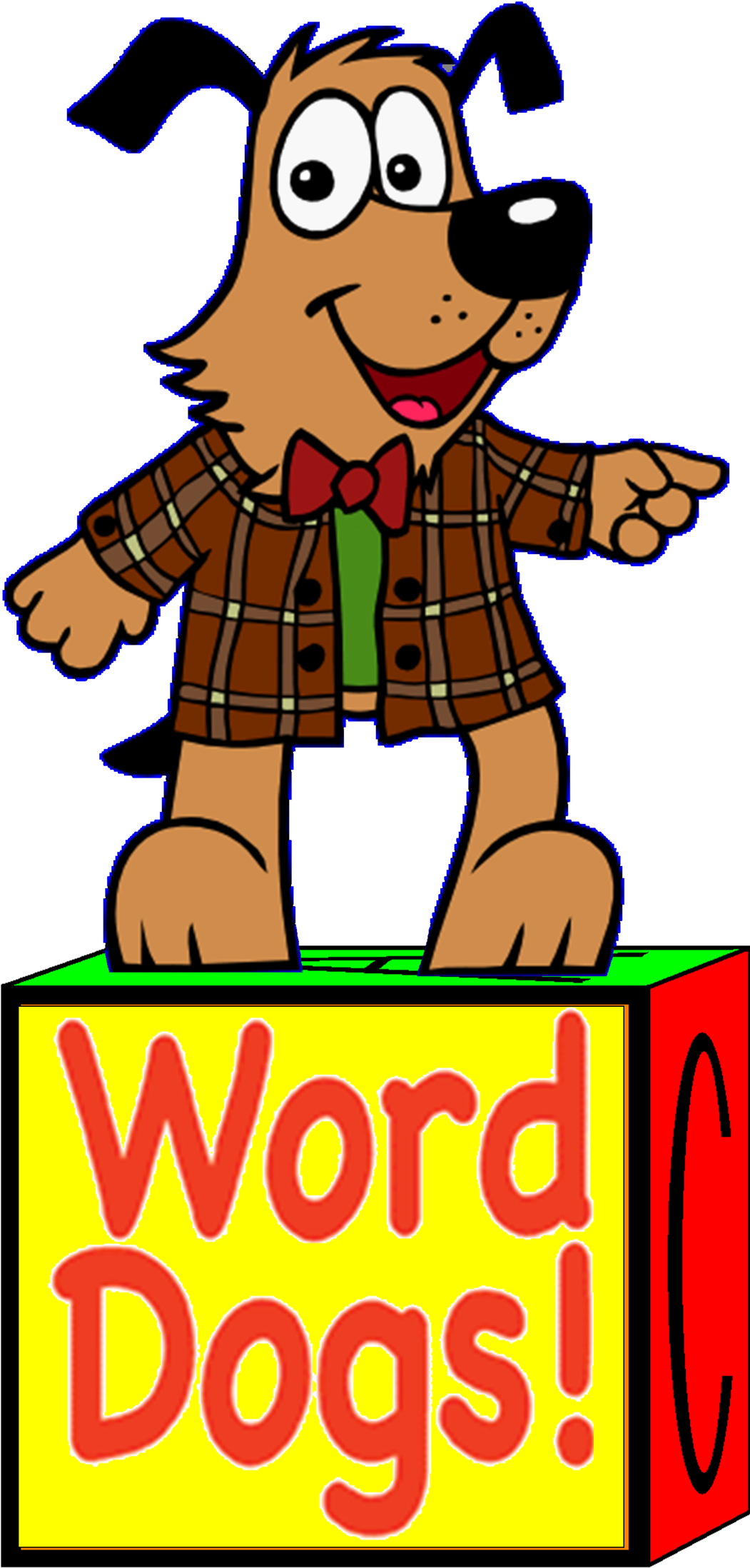 Wordy On Block - Word Dog Sight Words (1076x2242), Png Download