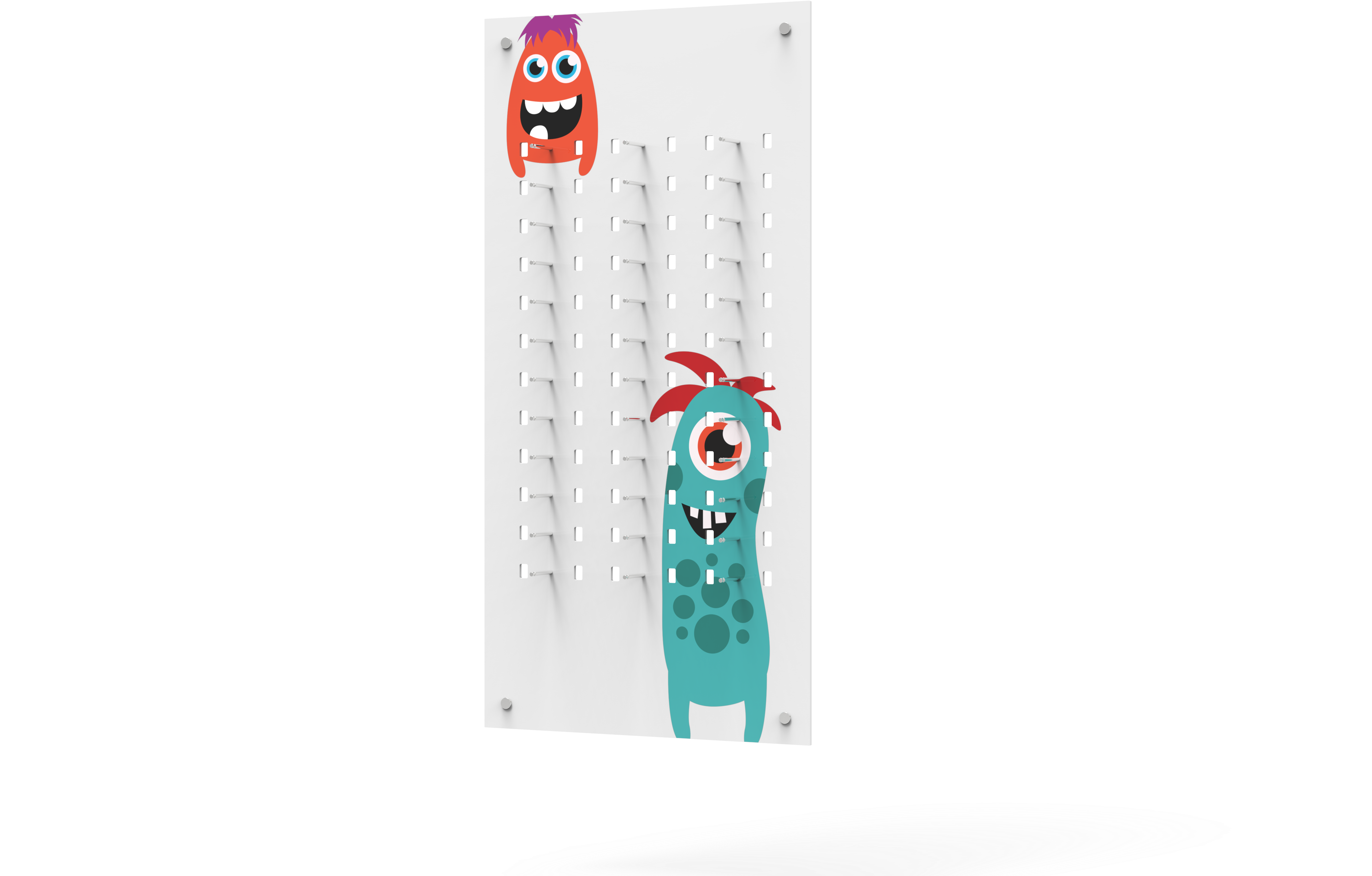 W Pin Kid Perforated Acrylic Glass Panel - Perforated Hardboard (3999x2935), Png Download