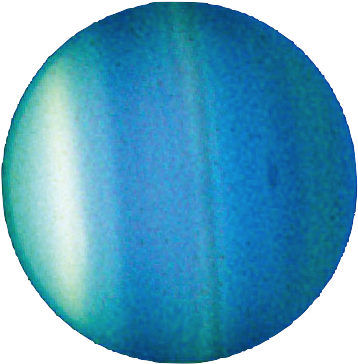 Like Saturn, Uranus' Thick Atmosphere And Blue Color - Uranus (644x500), Png Download
