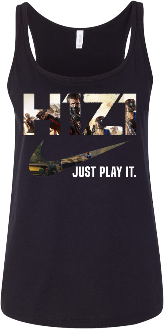 H1z1 Battle Royale Just Play It Logo Nike Shirt Ladies' - Straight Outta Rescue - Pit Bull Dog Men/women Tank (1155x1155), Png Download