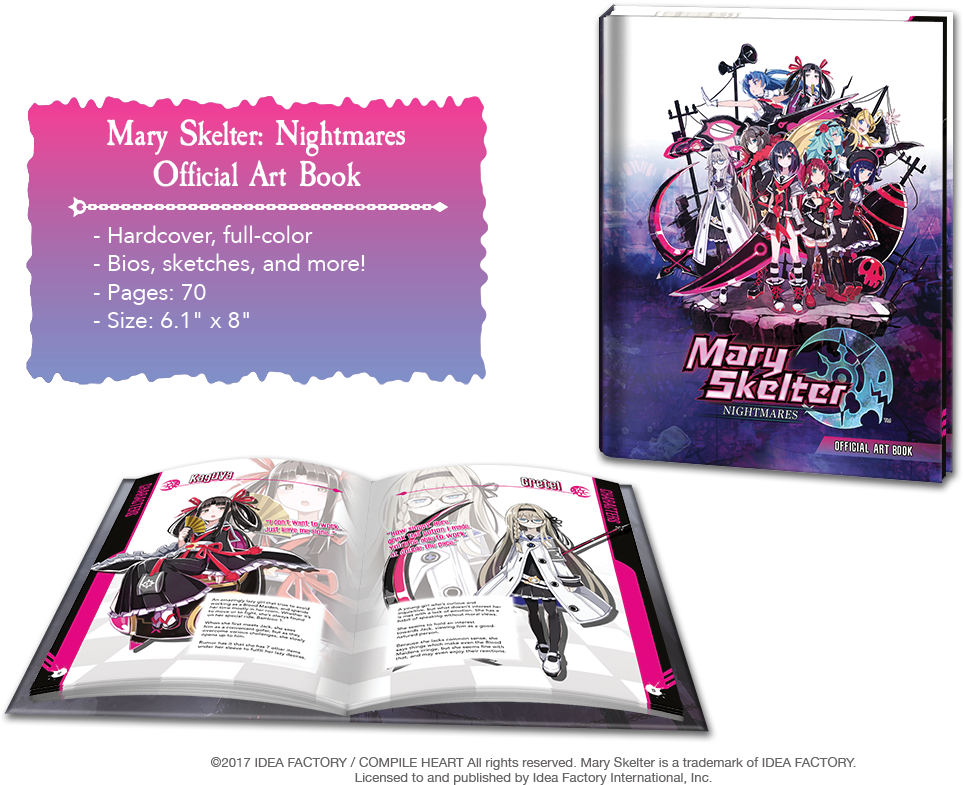 Nightmares Official Art Book - Compile Heart Kangokutou Mary Skelter [limited Edition] (1200x846), Png Download