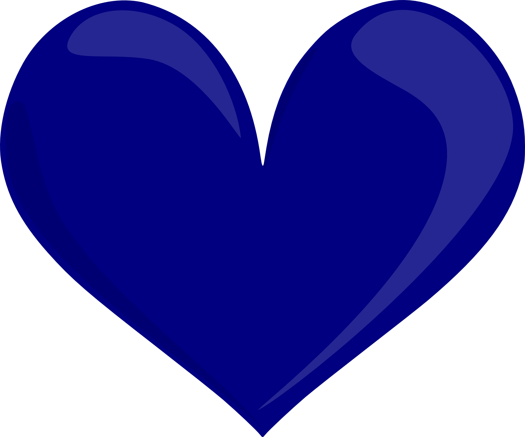 Dark Blue Heart Png - Blue Violet Heart (1751x1459), Png Download