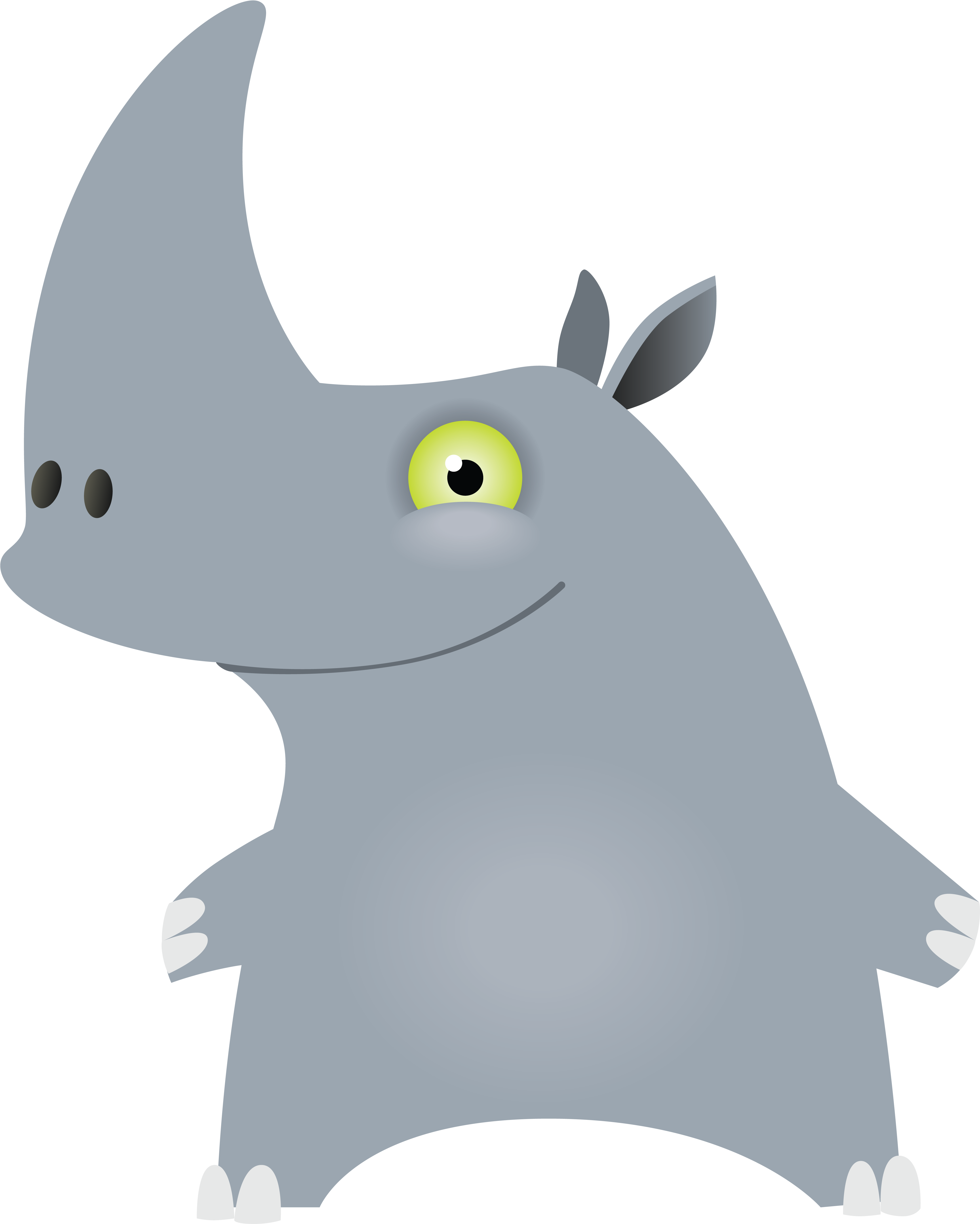Rhino Png - Rhinoceros (4443x5589), Png Download