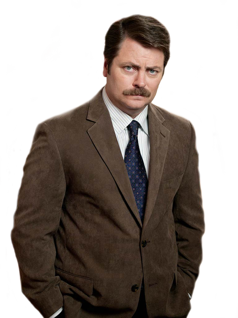 Not Related, But I Made Ron Swanson Too - Bandama Caldera (768x1024), Png Download