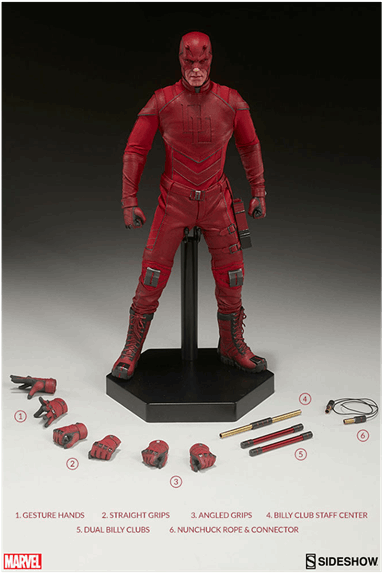 1 Of - Daredevil Sideshow 1 6 (600x600), Png Download