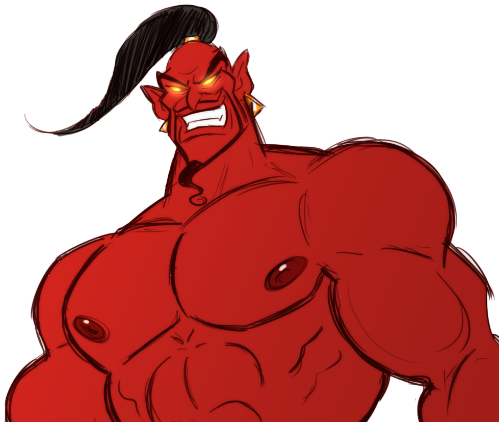 557kib, 1042x829, Genie Jafar - Cartoon (1042x829), Png Download