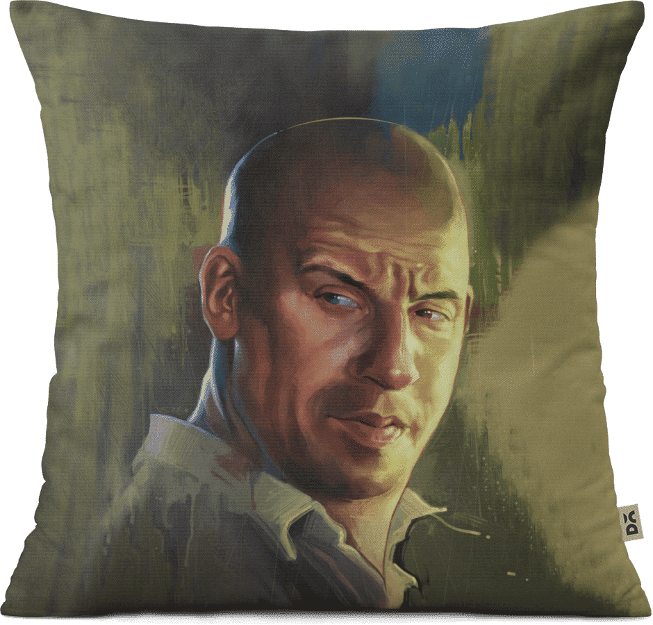 Dailyobjects Vin Diesel 12" Cushion Cover Buy Online - Cushion (940x900), Png Download