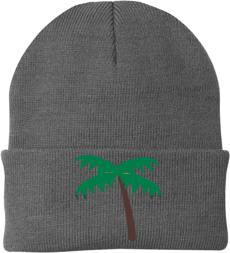 Palm Tree Emoji Cp90 Port Authority Knit Cap - Beanie (1024x1024), Png Download