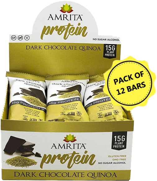Amrita High Protein Dark Chocolate Quinoa Bars - Protein Bar (600x600), Png Download