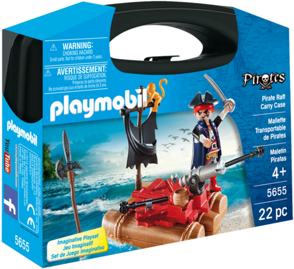 Playmobil - 5655 - Pirates - Pirate Raft Carry Case - Playmobil Pirates Carry Case (800x560), Png Download