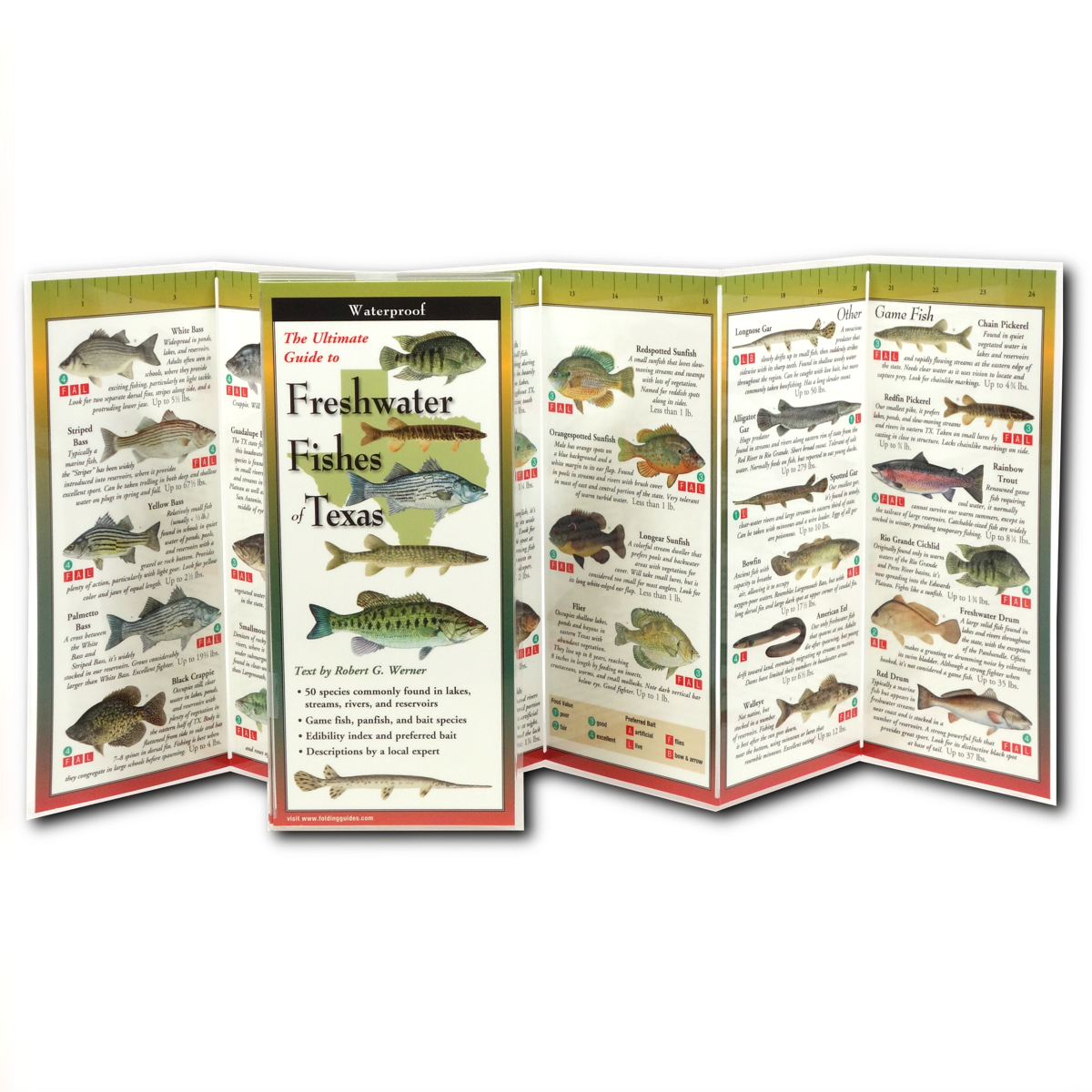 Shopping Cart -  -  - Freshwater Fishes Of Texas: Folding Guide (paperback) (1200x1200), Png Download