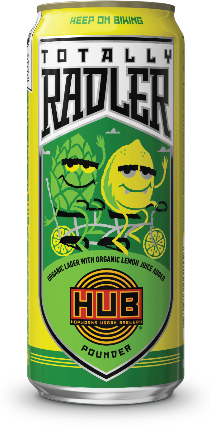 Organic Totally Radler Lemon - Hopworks Radler (745x1500), Png Download