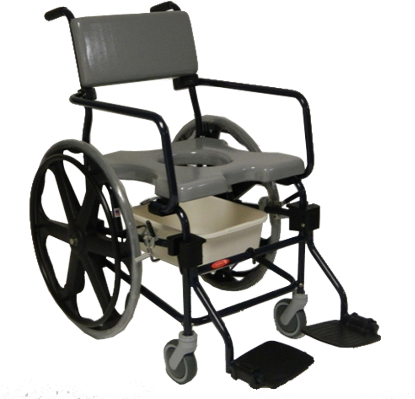 Rehab Shower Commode Chair - Rehab Shower Commode Chair 24 Wheels (860x860), Png Download