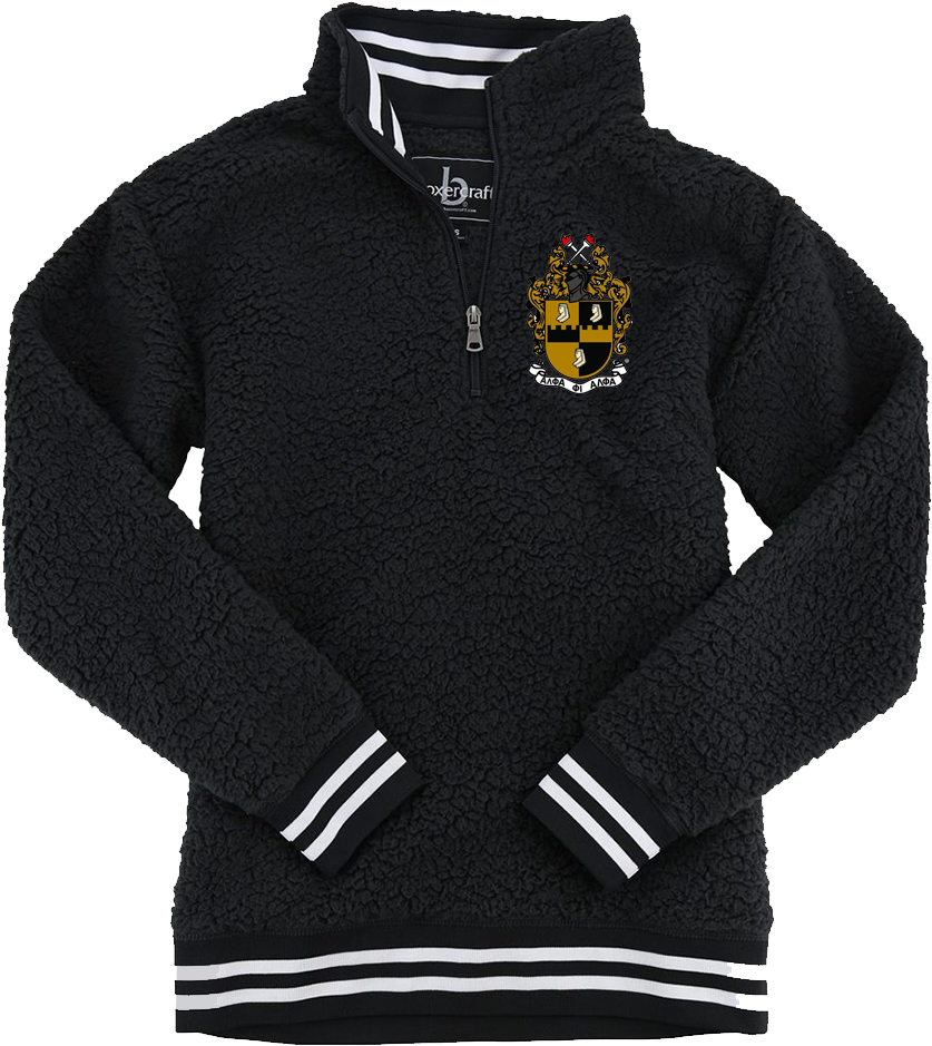 Alpha Phi Alpha Embroidered Sherpa Fleece Quarter-zip (1024x1024), Png Download