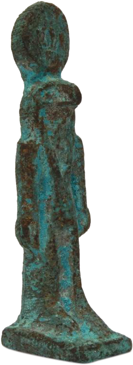Bronze Miniature Egyptian Statuette With Blue Industrial - Bronze (750x750), Png Download