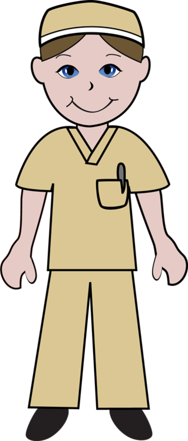 Free Clip Art Of Doctors And Nurses - Clip Art Nurse (640x1504), Png Download