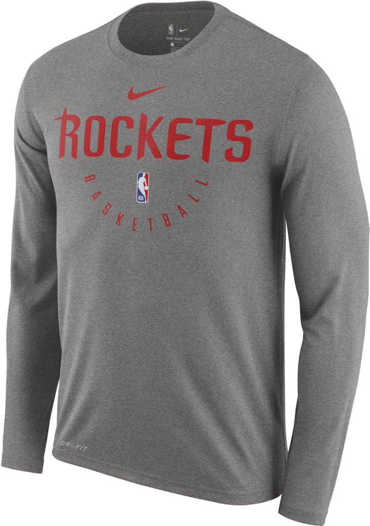 Men's Houston Rockets Nike L/s Practice Tee - Long Sleeve Chicago Bears Shirts (1024x1024), Png Download