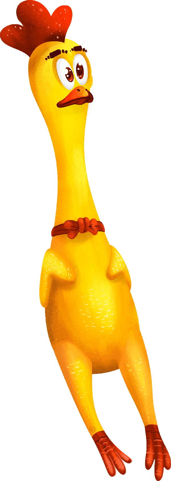 Rubber Chicken (600x1688), Png Download