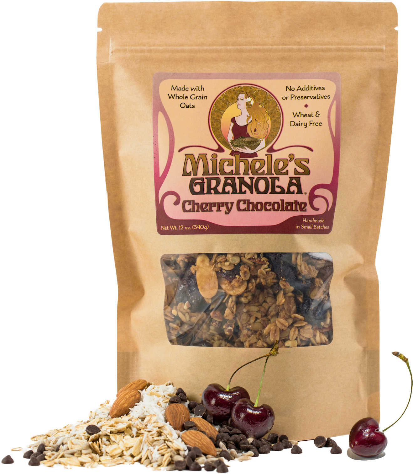 Cc I V=1509980897 - Michele's Granola Cherry Chocolate - 12 Oz Box (1600x1660), Png Download