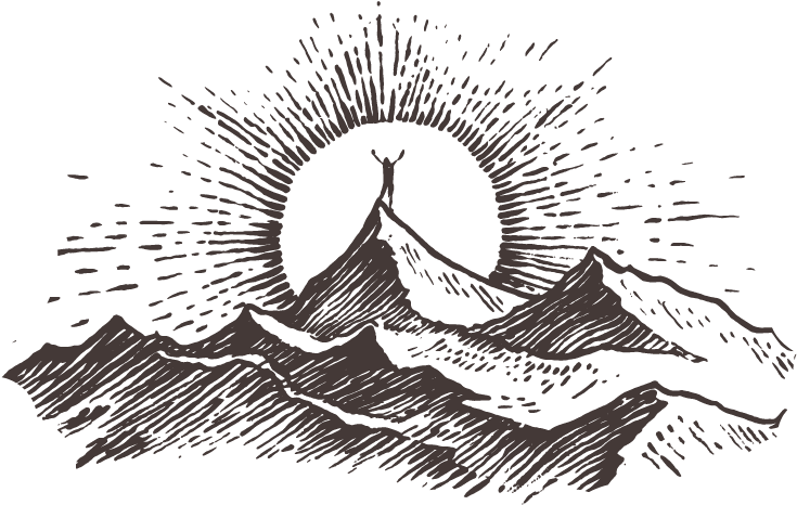 Clipart Black And White Camp Drawing Deep - Sketch Of Sun Rise (800x843), Png Download