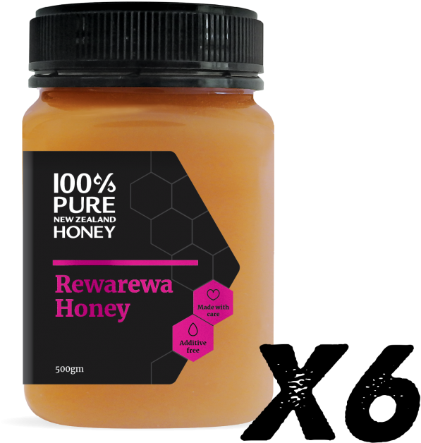 6 Jars 500g Rewarewa Honey - ニュージーランド産マヌカハニー Umf5+ 250g (820x820), Png Download