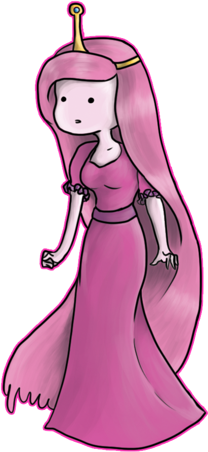 Drawing Idea Adventure Time Princesses, Princess Bubblegum, - Princess Bubblegum (738x1082), Png Download