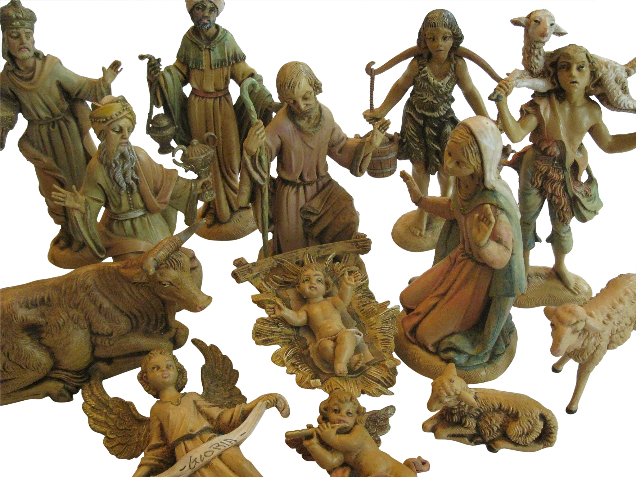 Fascinating Fontanini For Furniture Accessories Ideas - Nativity Set Italy Vintage Fontanini Early (2048x2048), Png Download