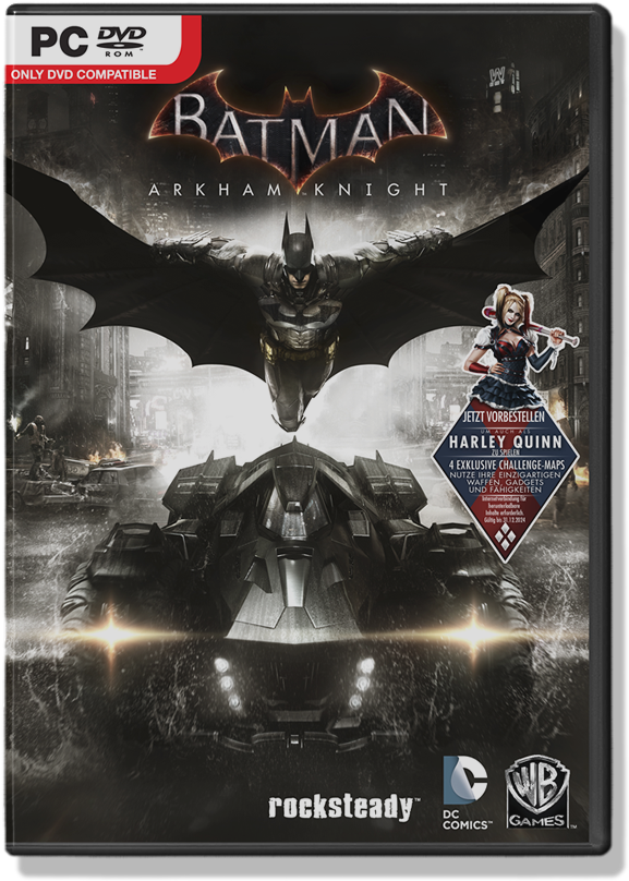 Batman Arkham Knight Pc Cd Key Download (600x825), Png Download