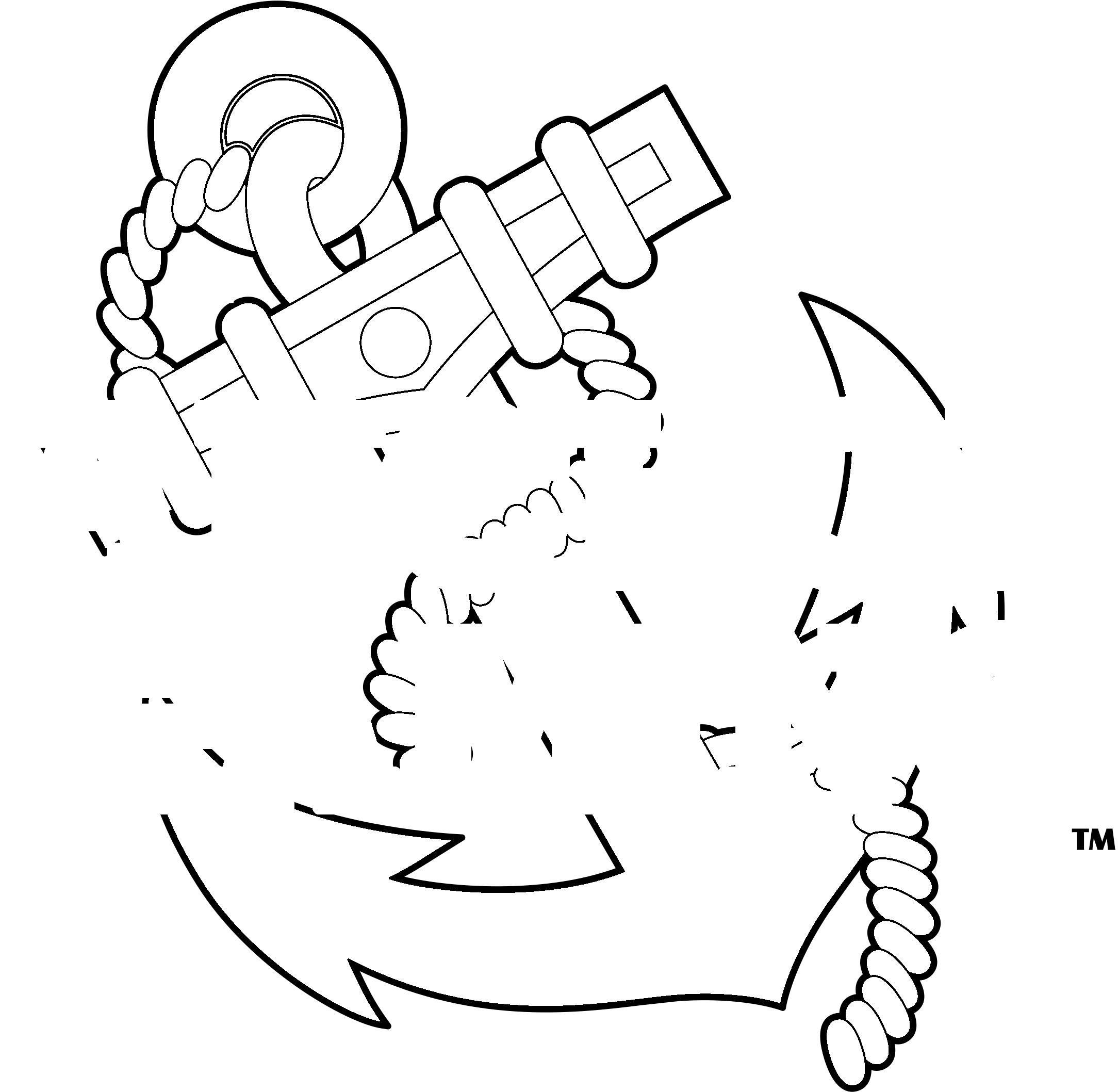 Anchor Gaming 01 Logo Black And White - Line Art (2400x2400), Png Download
