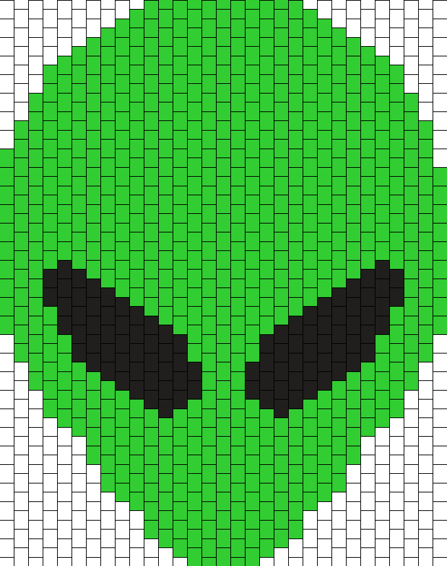 Alien Head Peyote Bead Pattern (650x823), Png Download