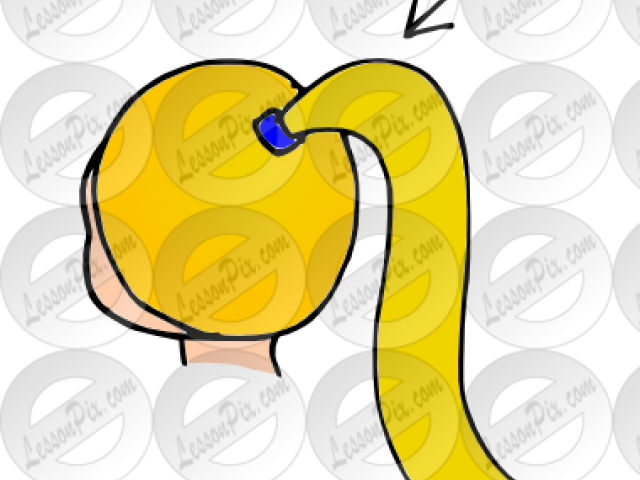 Hair In A Ponytail Clipart (640x480), Png Download
