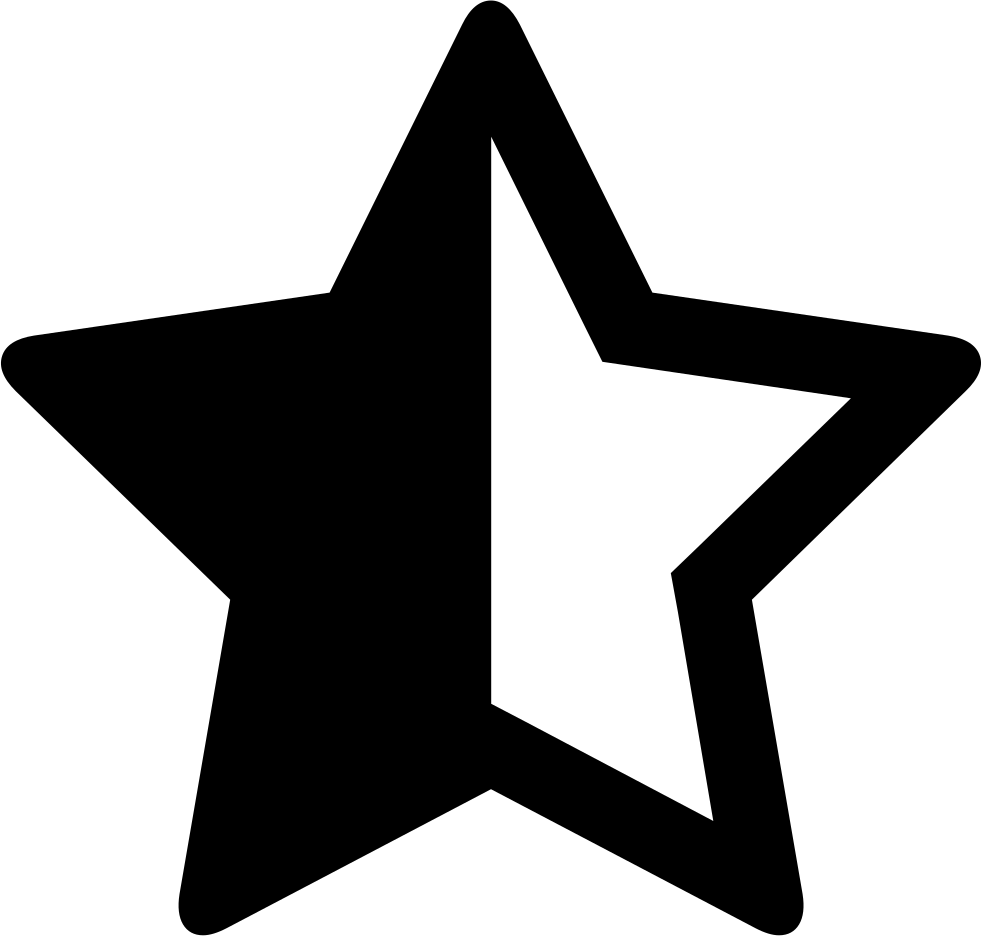 Png File - Half Star Icon (981x936), Png Download