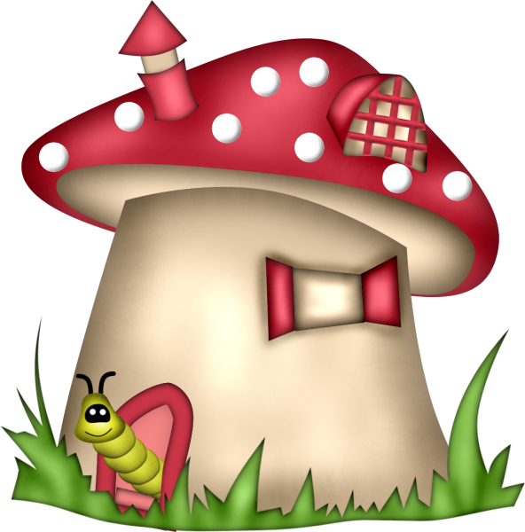 Mushrooms Clipart Cute Sun Cartoon - Cute Fence Clip Arts (592x600), Png Download