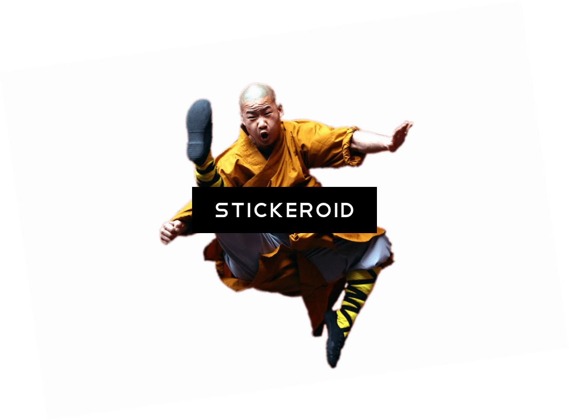Shaolin Monk Kicking Leg Forward - Monk (1108x818), Png Download