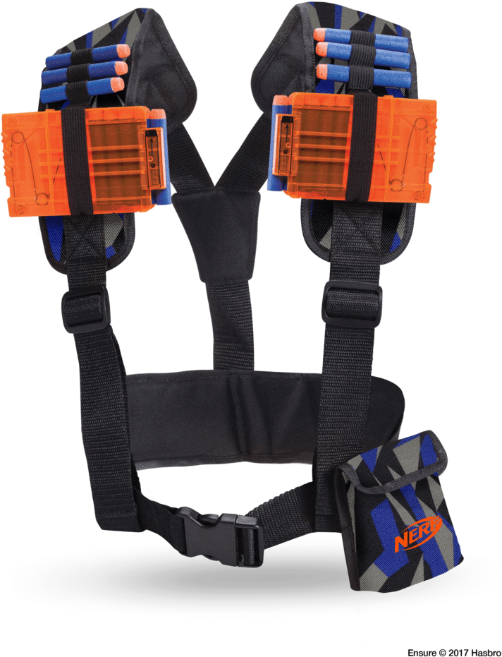 Nerf Accessories Elite Utility Vest - Nerf Mobile Gear Pack (823x1024), Png Download