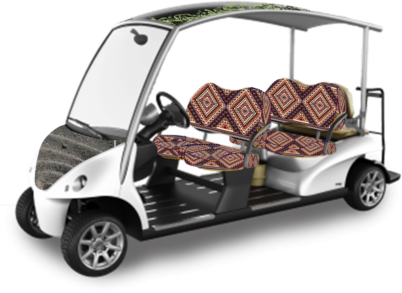 Majlis Pattern The Desert - Car (1390x1033), Png Download