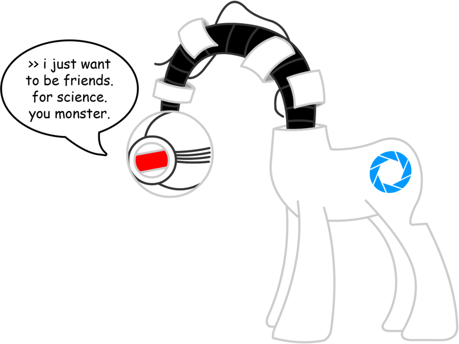 I'm Now Picturing Glados Getting Bored And Putting (900x675), Png Download