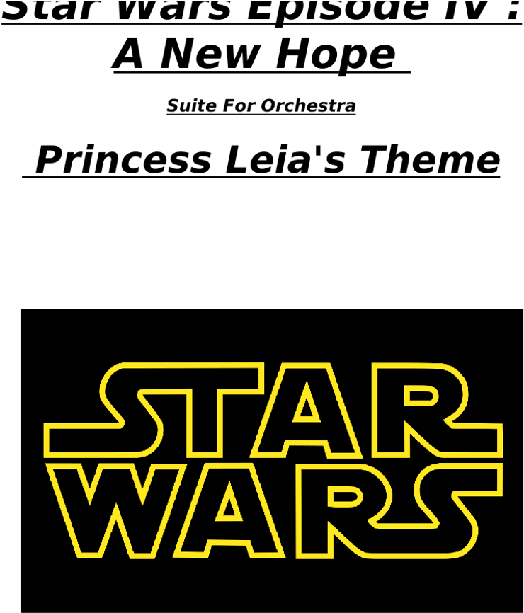 Princess Leia S Theme Sheet Music For Flute, Clarinet, (850x1100), Png Download