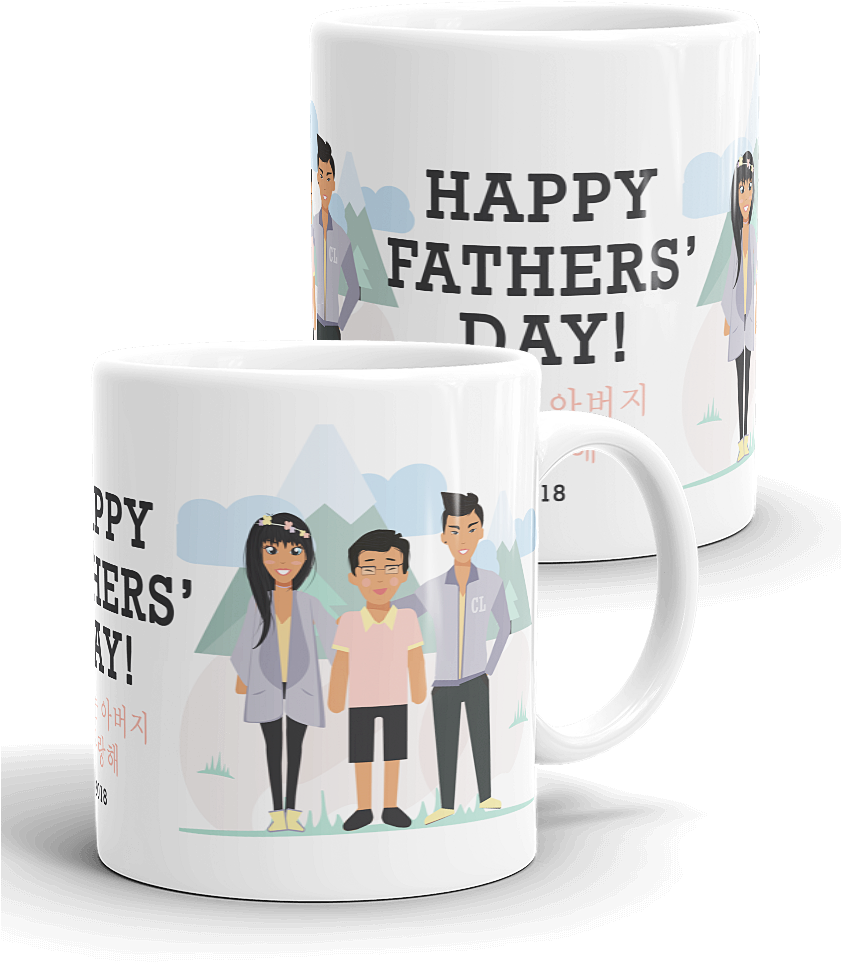 Father's Day Custom Personalized Mug - Father's Day (1100x1100), Png Download